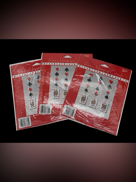 Paper Art Other - House of Cards  Party Decor Hangers- Lot of 3- Casino, Cards, Game Night